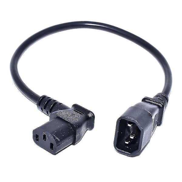 Nedhængt Vinkelkabel IEC 320 C13 Hun til C14 Han PDU Vinkel Strømkabler Strømkabeladapter
