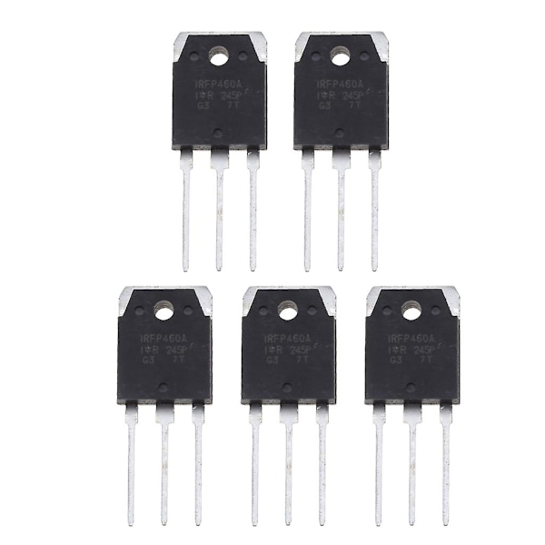 5 stk/sett IRFP460 Felteffekt Transistor 20A 500V Effekt MOSFET N-kanal Transistor TO-247