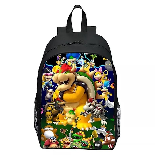 Super Mario Bowser Koopa Ryggsäck Flickor Pojkar Anime Skolväska Axelväska Present