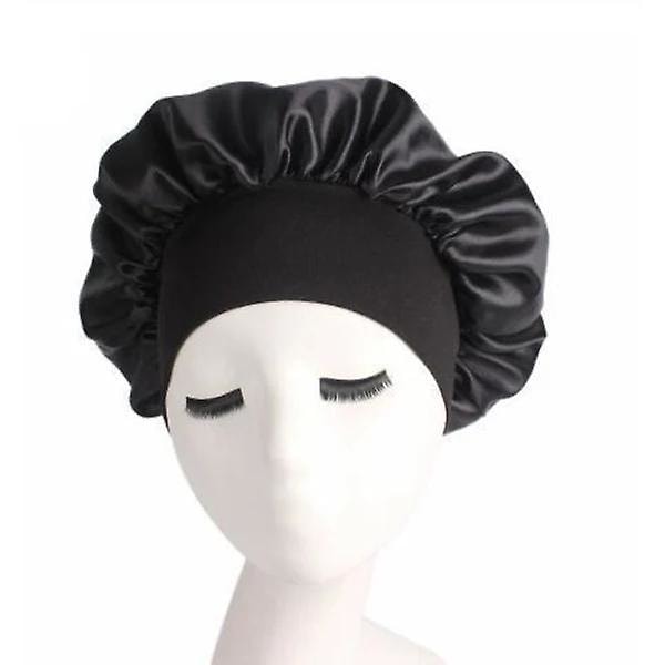 Sleeping cap protects hair night cap Hair care cap Women Black