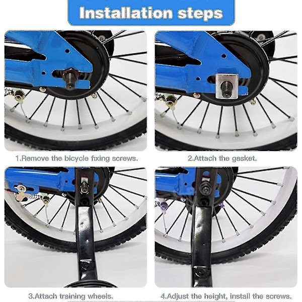 Universalträninghjul, Stabilisatorer för Barncykel, Cykelstabilisatorer Stöd Hjul, Cykelstabilisatorer, För Alla Cyklar Från 12-20 Tum