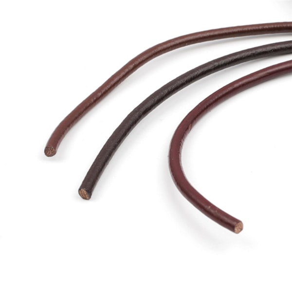 4mm Ægte Rundt Læder Bagagetov Thong Snøre DIY Armbåndsfund Rope Fletning Snøre Multifunktionel Manuel Tilbehør Til Taske Smykkefremstilling