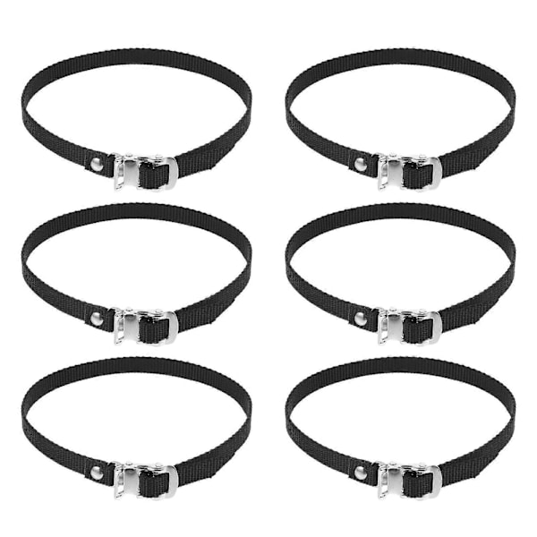6 stk. Professionelle Tåstropper Fikseringsklips Stropper Anti-Skridsikker Klemme Stropper Pedal Tilbehør