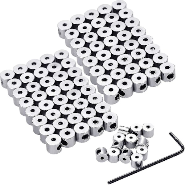 100 stk. Pinstikkere Pinslåse Pinstikker Låsende Spænde med Nøgle, 6 x 5 mm