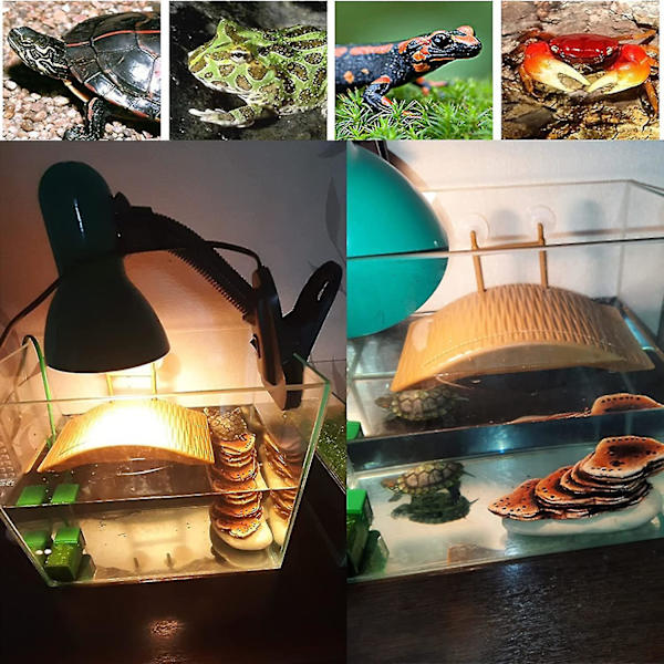 Flytende skilpaddebrygge Rektangulær Terrapin Dock Reptil Rampe Plattform 18,5cm - ya01