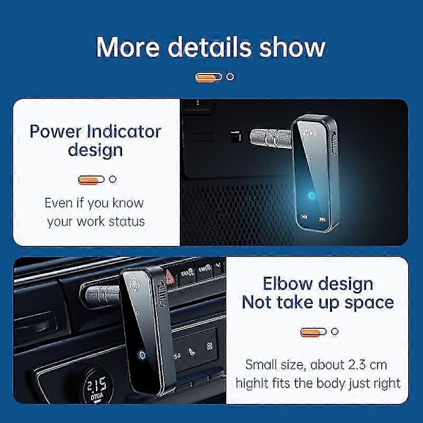 Bluetooth 5.0 Lähetin Vastaanotin 2 In 1 Jack Langaton Adapteri 3.5mm Audio Aux Adapteri Auto Audio Musiikki Aux Handsfree Kuulokkeille
