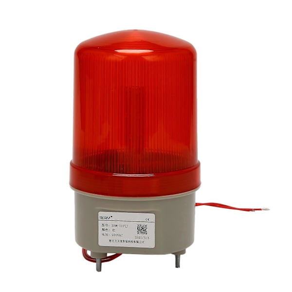Industriel Blinkende Lyd Alarm Lys, BEM-1101J 220V Røde LED Advarselslys Akusto-Optisk Alarm Sys