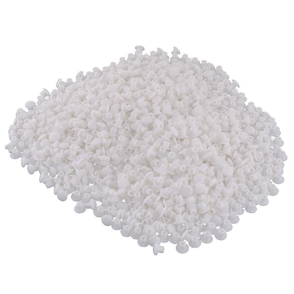 1000 stk. Plastik Hulprop Furniture Hængsel Hul Dæksel Blanking Cap 5mm Hvid A