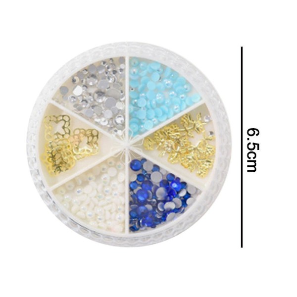 Kukka Kynsikoristeet Kynsi Taide Tarrat Laatikot Helmi Glitter Kynsi Koriste Tarvikkeet Valkoinen Kukka Helmi Pallo Design Mix Set Diy Akryyli Kynsi Taide Tarvikkeet