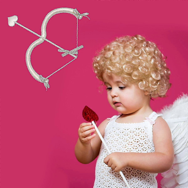 Cupid Pilbåge Leksakssats, Båge & Pil Sats Cupid Kostym Fotorekvisita För Vuxna Plommonröd