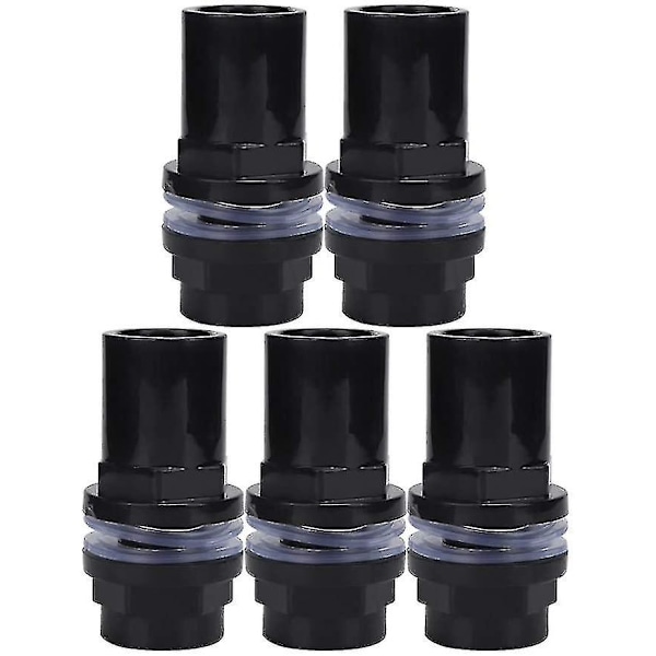 5 stk/sett PVC Akvarium Vannrørforbindelse Rett Rør - FiskeTank Tilbehør Kobling - 25mm G