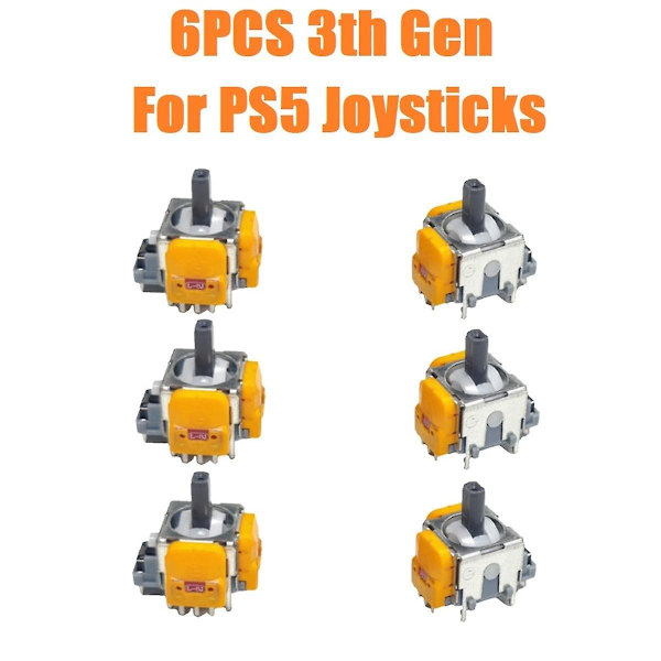 6 st Hall elektromagnetiska joysticks med hög precision justerbara joysticks
