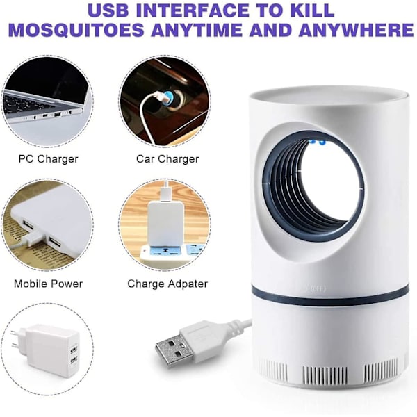 Bug Zapper, Elektrisk Mygg- och Flugzapper/Dödare - Insektsattraherande Fälla Kraftfull Bug Zapper Ljus, Hängbar Mygglampa För Hem, Inomhus, Utomhus