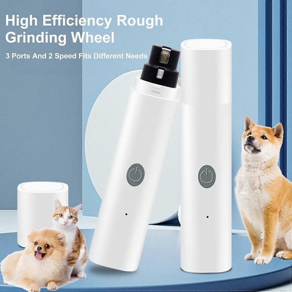 Elektrisk neglefil for hunder og katter, hund negleklipper, oppladbar elektrisk negleklipper for hunder og katter