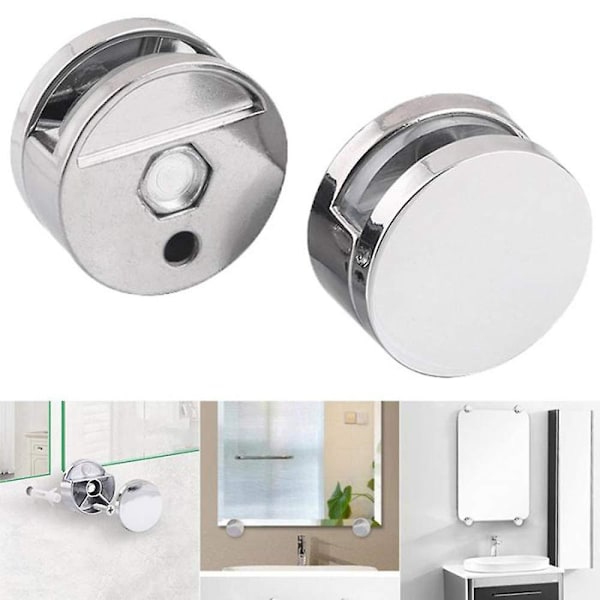 10 stycken glasklämmor i zinklegering, spegelklämmor, hållare för 4-6 mm glas