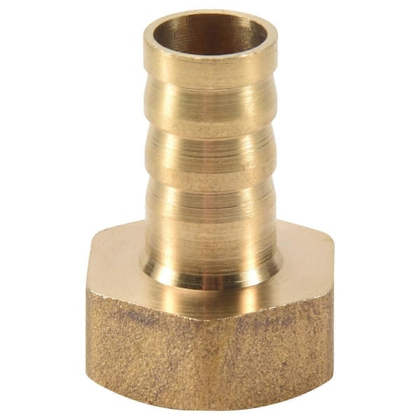 Mässingskoppling i guld 10mm slangnippel 1/2\" NPT invändig gänga rak anslutning