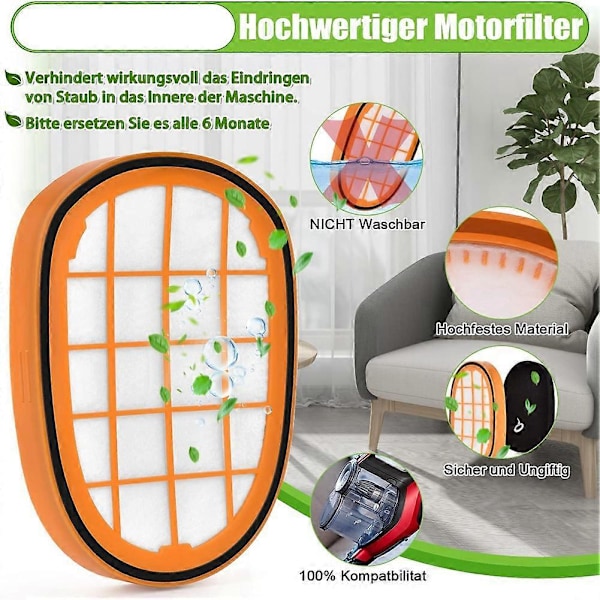 4 Pakke Filtre for SpeedPro Max Aqua Håndholdt Støvsuger FC6812 FC6813 FC6822 FC5005/01 Erstatning