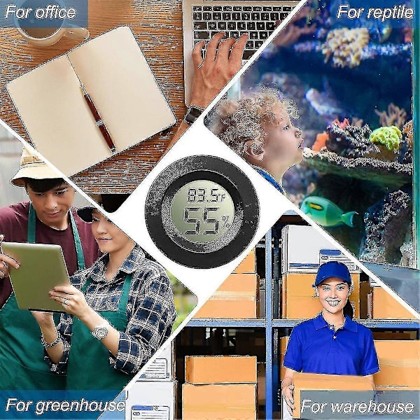10-pack Mini Hygrometer Termometer Mätare Digital LCD Monitor för Växthus Barnrum Reptil Inkubator