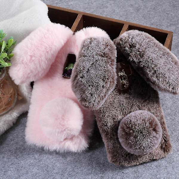 Fluffy Pelspose Tpu-etui i Kaninform til Samsung Galaxy S9 PLUS