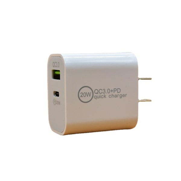 Dobbelt-port lader egnet for Apple PD20W mobiltelefon hurtigladinghode Type-C multi-port USB-lader
