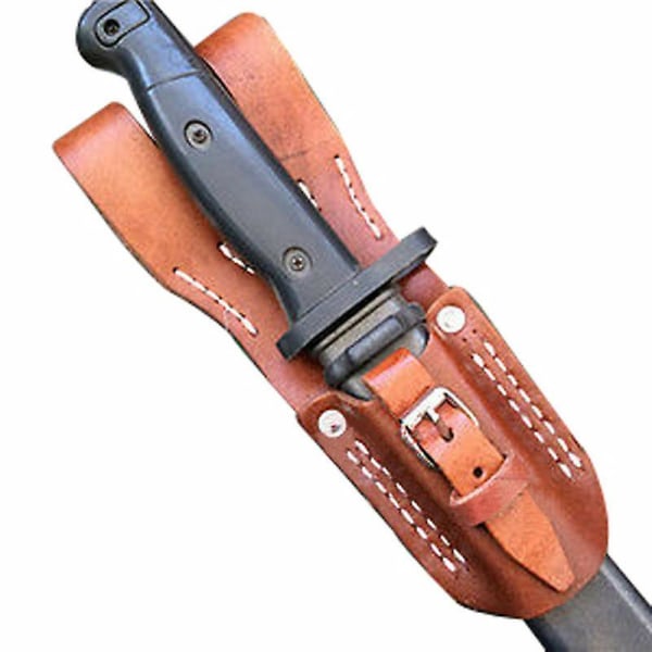 Handgjord äkta läder Repro Wwii japansk typ T30 Arisaka bajonett groda lock