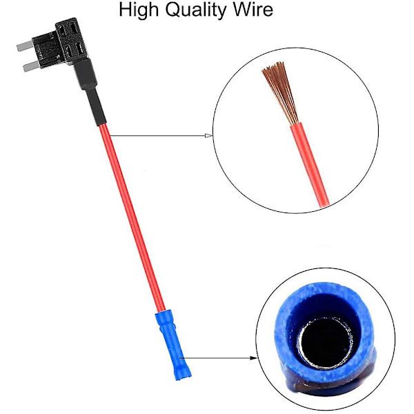 3 Typer Add-a-circuit Adapter & Sikringskit - Sikringsaftapning Sikringsholder Med Sikring Til Biler Lastbiler Både