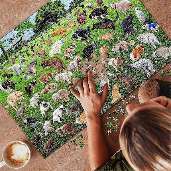 1000 palan Pissispentuja Puzzle - Hauska stressiä lievittävä palapeli koiran ja eläinten ystäville