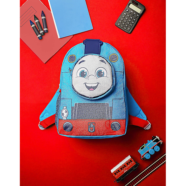 Thomas og Venner Unisex Barneseggsekk Blå 3D Ansiktslomme - En Størrelse