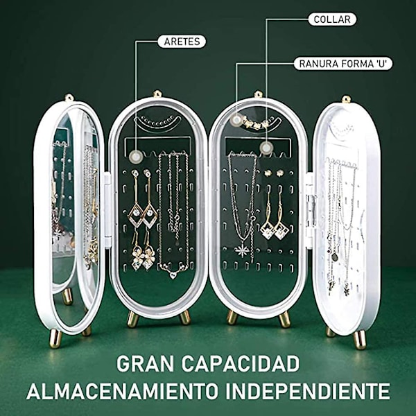 Abs Foldbar Smykkeorganisator, Ørering Holder Smykke Display Stativ, Ørering Halskæde Smykkeæske