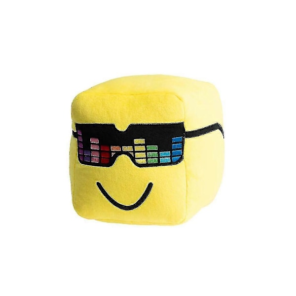 Sunny And Melon Plushie Leksak - Gul Kvadratisk Plyschdjur För Barn - Hög Kvalitet