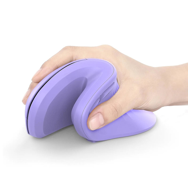 Seenda Oppladbar 2.4g Trådløs Mus Jiggler Ergonomisk Vertikal Bluetooth Mus for Datamaskin Bærbar PC Notebook PC Lilla Mus & Sporballer