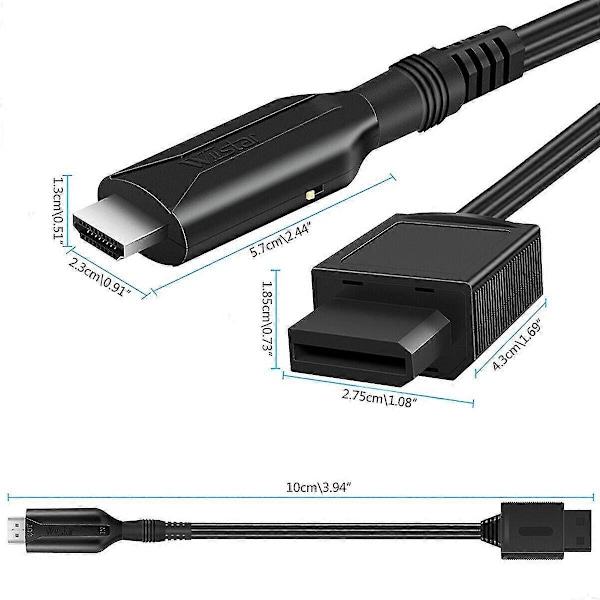 Hd Wii - HDMI-sovitinmuunnin USB-kaapelilla, nopea pelimuunnosjohto
