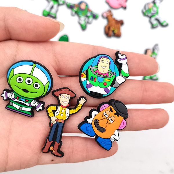 20 st Toy Story Buzz Lightyear skosmycken, Croc Clog skor Clog sandaler dekoration accessoarer för barn pojkar flickor