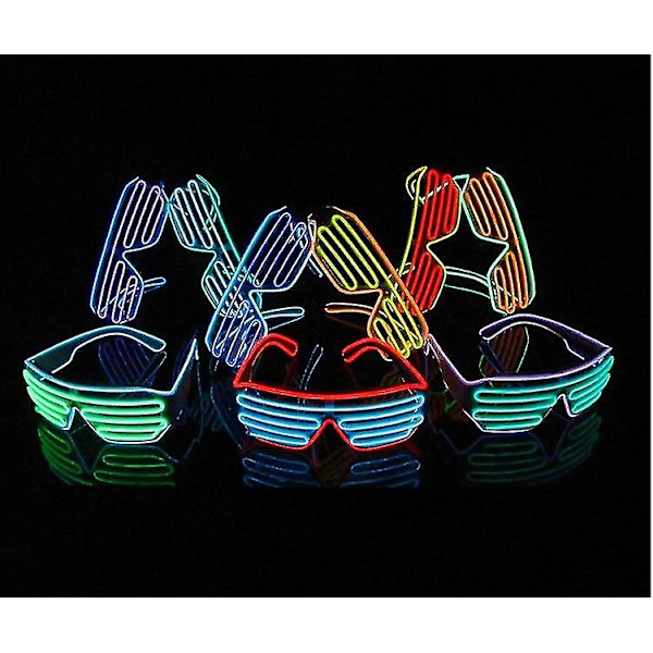 1 st Party Shutter Shades Neonfärgade Shutter Shades Party Slottade Solglasögon Slumpmässig Färg Guanguan