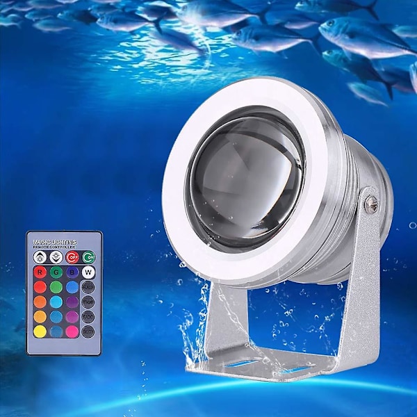 Led Submersible Floodlight, Ip67 Waterproof Rgb Underwater Light, 10w Led Flood Light For Fountain Pool Outdoor Garden Lighting