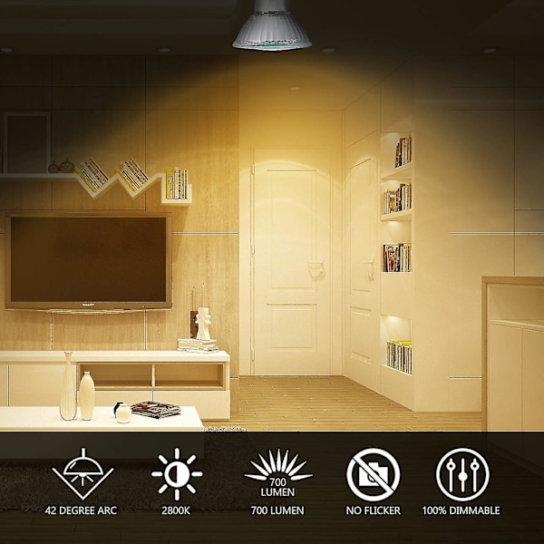 Paket med 8 GU10 halogenlampor 35W, 220V GU10 halogenspotlightlampor 2800K varm med