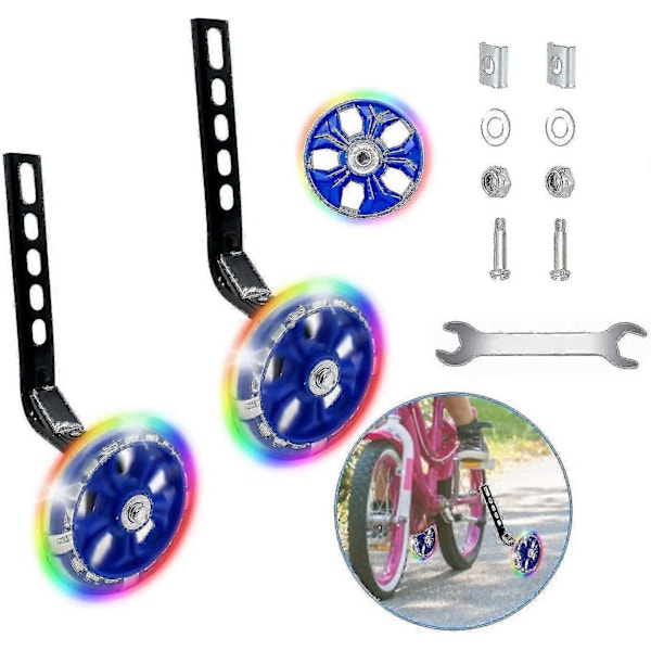 Universal Training Wheels, Stabilisers For Childs Bike, Bicycle Stabilizers Support Wheels, Bike Stabilisers, For All Bikes From 12-20 Inches