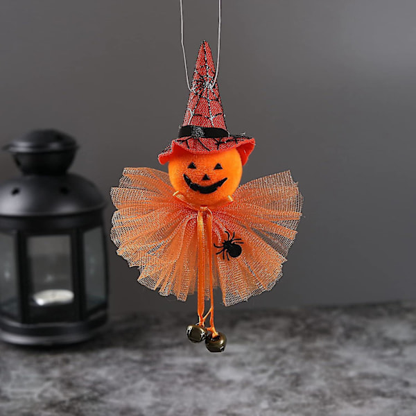 4 kpl Halloween-koristeita Pienet riippukoristeet Kurpitsat Haamu Kissat Noita Puun riipukset Kummitustalo rekvisiitta