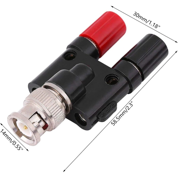 BNC Banan til To 4mm Banan Hunn/Hann Koaksial Kontakt BNC Type 3-veis Splitter RF-Adapter Bnc Koaksial Kontakt