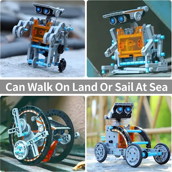 12-i-1 STEM Solrobot-kit: Perfekt present till barn, pojkar & flickor, julklapp och tacksägelsepresent