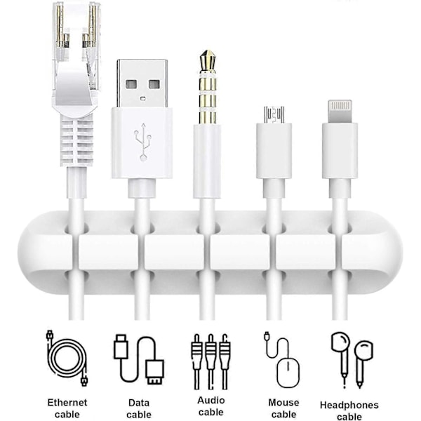 Kabelklämmor, Sladdorganiserare Kabelhantering, Kabelorganiserare USB-kabelhållare Trådhållare
