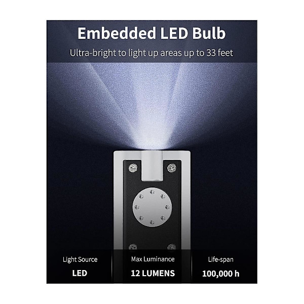 10-pak Mini LED Nøkkelring Lommelykt 12 Lumen Bærbar Ultra Lys Flat Lommelykt For Utendørs