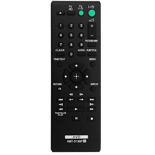 Erstatning -D198P Fjernkontroll for DVD-spiller SR760 SR170 DVPSR170 DVPSR370 RMTD198P