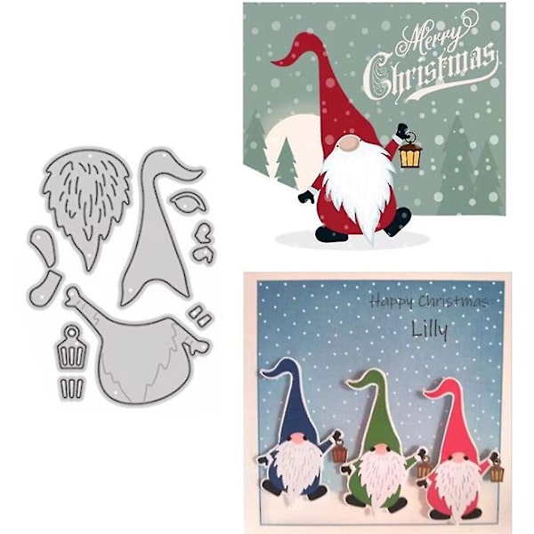 Jultomte Metallstans Utsökt Scrapbooking Präglingsmall