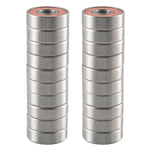 20 stk. 608 2rs kuglelejer, Ilq-9 højhastighedslejer til skateboards, inline-skates, scootere, ro