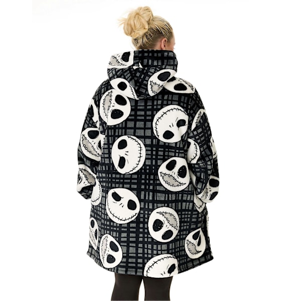 Disney x The Nightmare Before Christmas Unisex Zip Through Blanket Hoodie Svart Jack Skellington - One Size