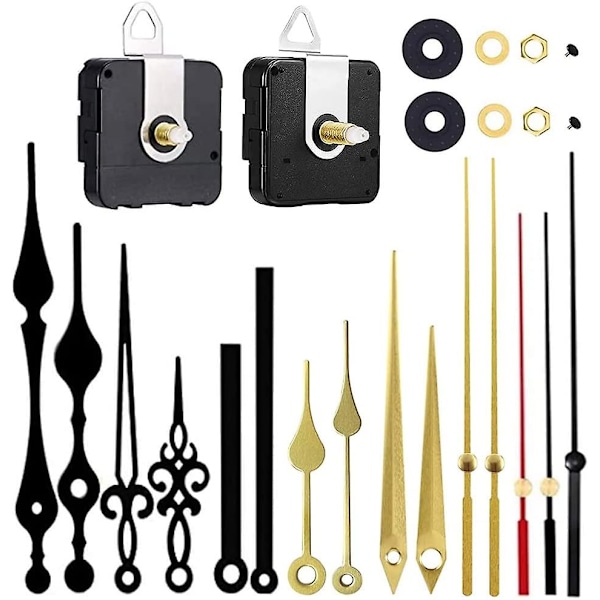 Stille Kvarts Urværk, Lang Og Kort Aksel Urmekanisme Med Visere Batteridrevet, Vægur Mekanisme Dele Motor Udskiftning DIY Reparation