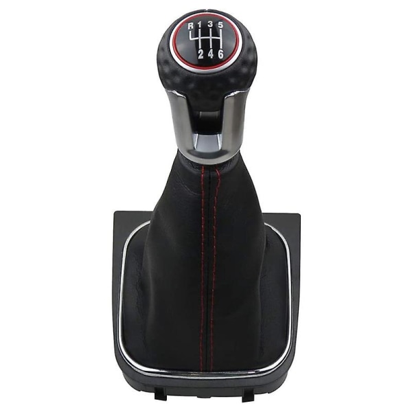 6-växlad växelspaksknopp damaskbälgsskyddskit växelspaksknopp för Golf 5 6 MK5 MK6 GTD R32 R20 2004-2013