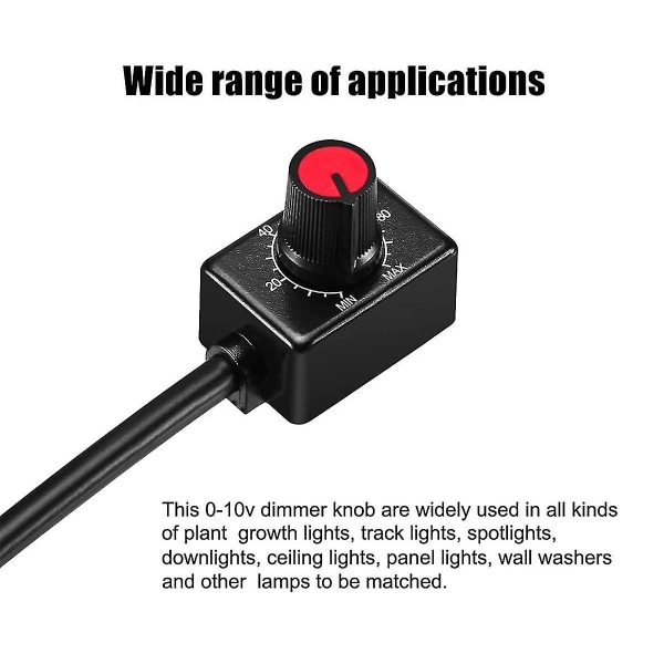 DC 0/1-10V Knapp LED-dimmer, Lågspännings Passiv Dimmer PWM-dimning för 0-10V eller 1-10V Dimmbara Elektroniska LED-drivrutiner 4 st