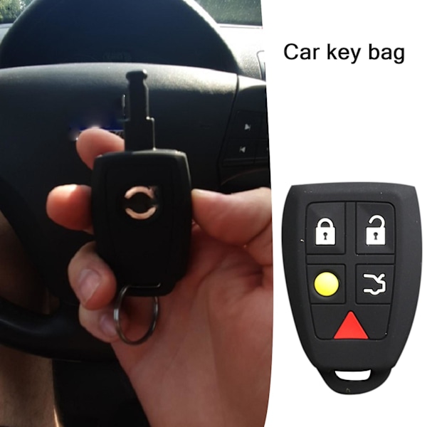 Til Volvo C30 C70 S40 V50 2004 - 2007 Silikone Fjernbetjenings Nøgle Etui Fob Shell Cover Skin Jakke Ærme Auto Til Dele Ny